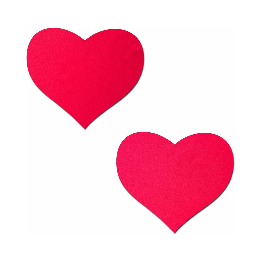 Pastease Neon Red Day-Glow Lycra Heart Nipple Pasties Pastease Neon Red Day-Glow Lycra Heart Nipple Pasties