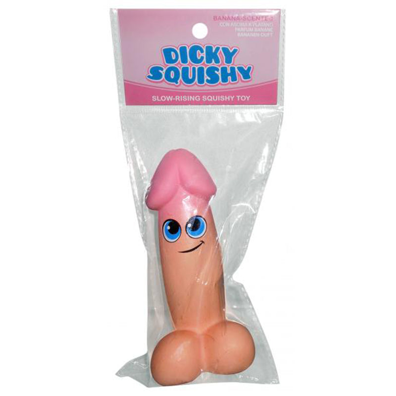 Dicky Squishy Kheper Games Dicky Squishy in clear bag with cartoon face, rounded base and pink header card