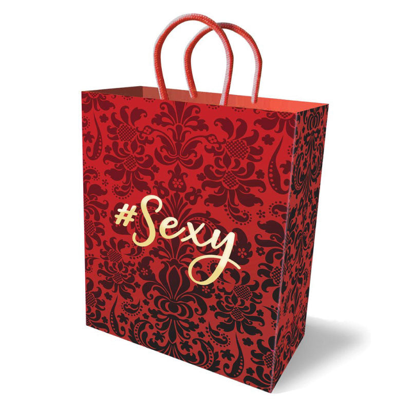 #Sexy Red and black #Sexy damask gift bag with rope handles