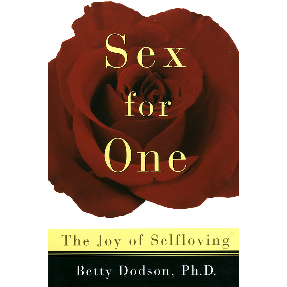 Sex For One: The Joy of Self Loving Sex for One paperback cover with dark red rose and cream title panel