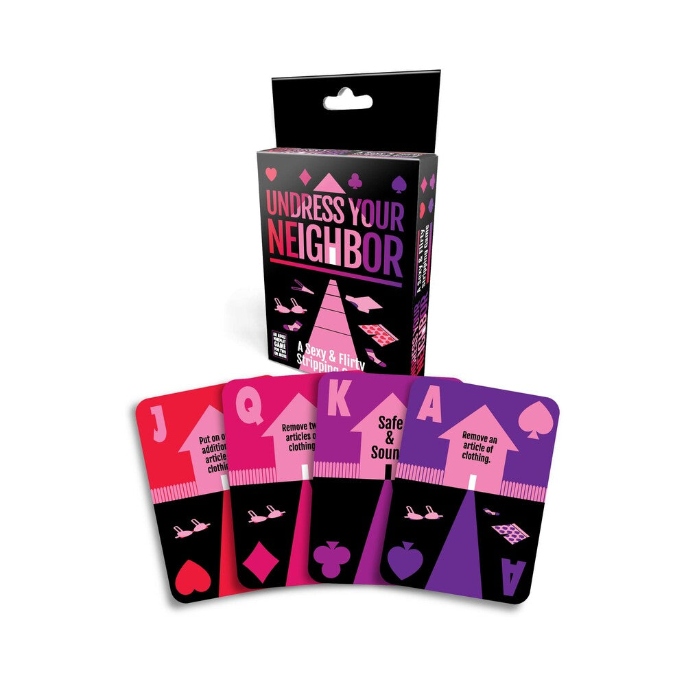 Undress Your Neighbor Card Game Undress Your Neighbor box with illustrated playing cards