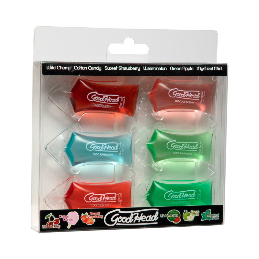 GoodHead - Pillow Packs - 6 Pack Clear GoodHead six-pack box with red, pink, blue, green, and orange pillows