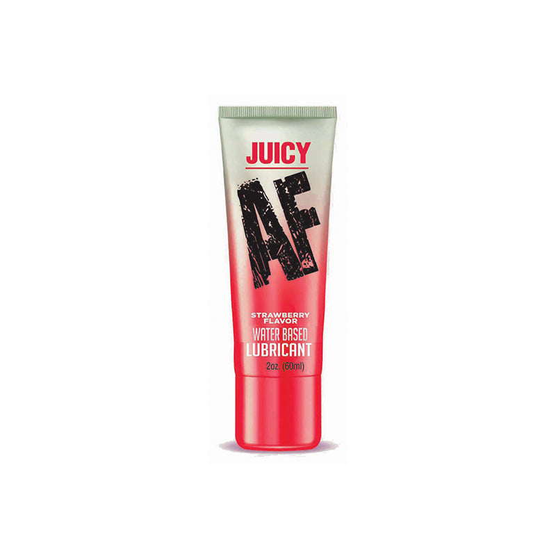 Juicy AF Water-Based Lubricant Strawberry 2 oz. Juicy AF Strawberry 2 oz compact silver and red squeeze tube