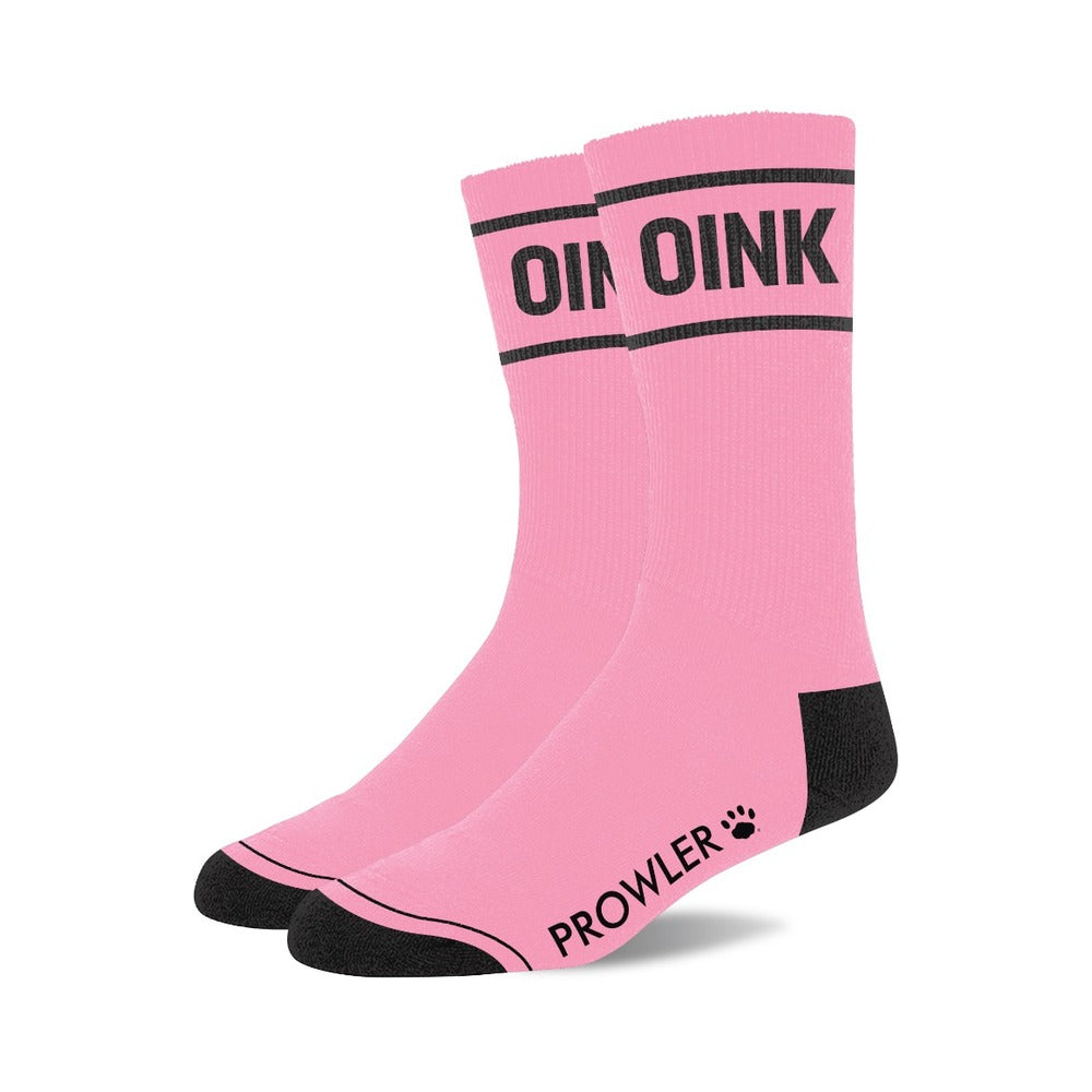 Prowler RED Oink Socks Pink Pair of pink Prowler RED socks with OINK cuff lettering