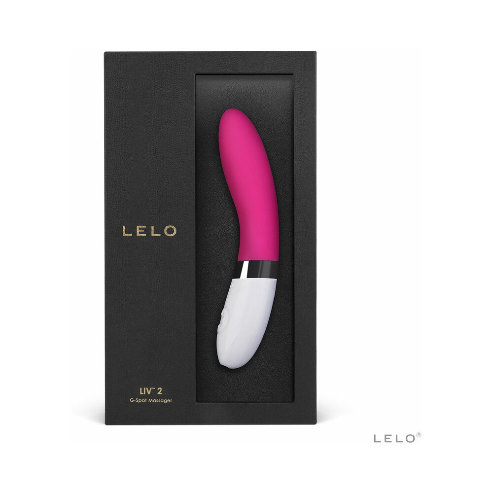LELO LIV 2 Rechargeable G-Spot Vibrator Cerise Cerise LELO LIV 2 displayed inside black presentation box