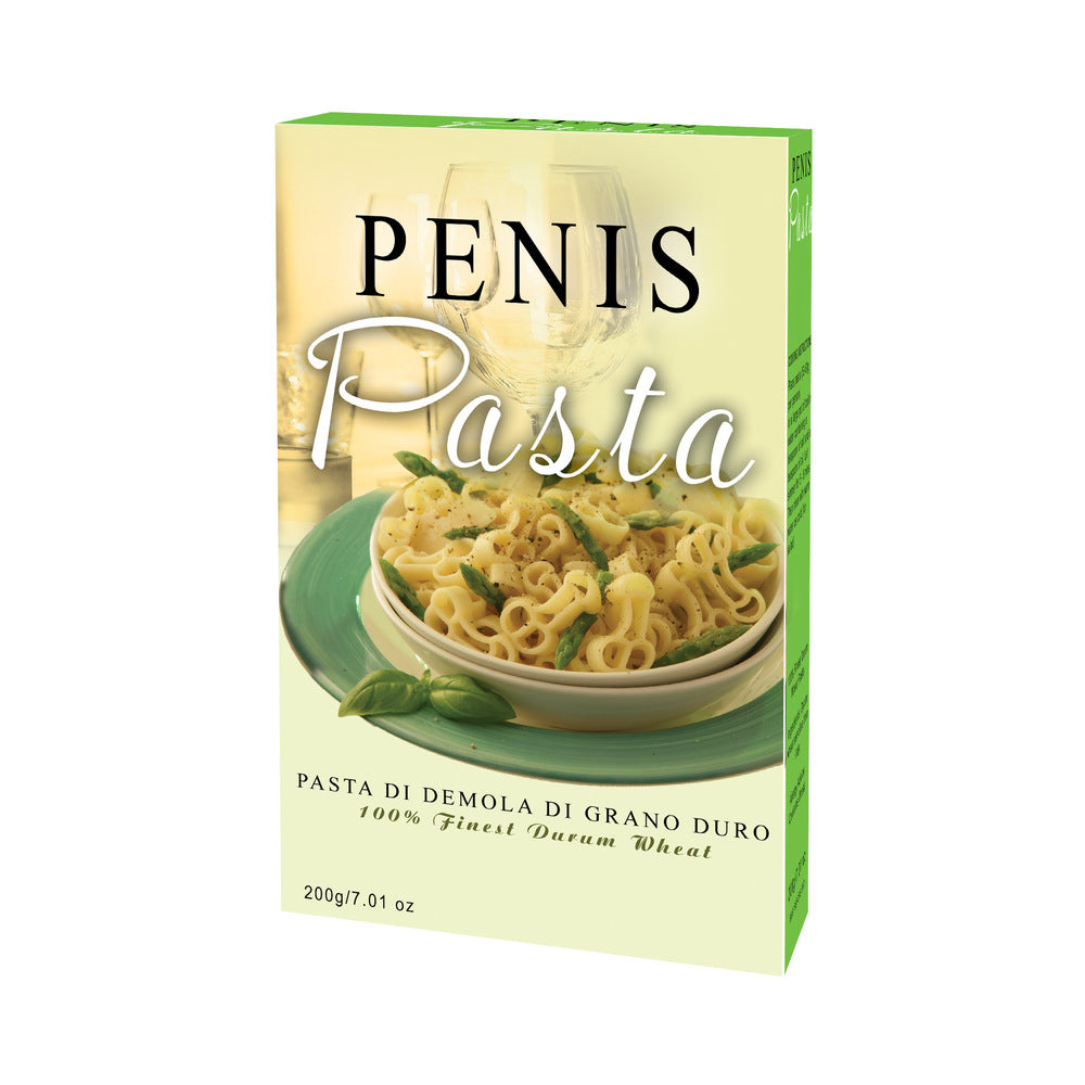 Penis Pasta 7.01 oz. (200g) Penis Pasta 7.01 oz cream and green retail box