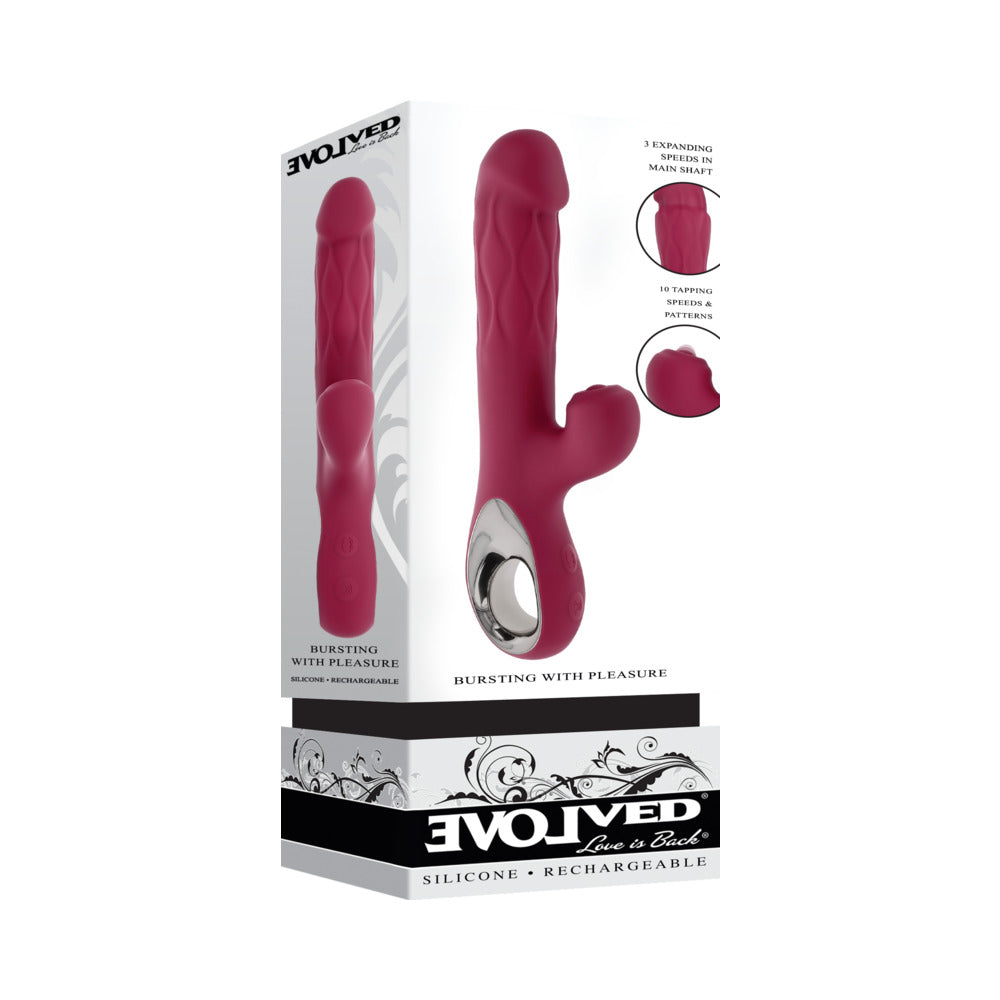 Evolved Bursting With Pleasure Burgundy Boxed burgundy Evolved Bursting With Pleasure vibrator