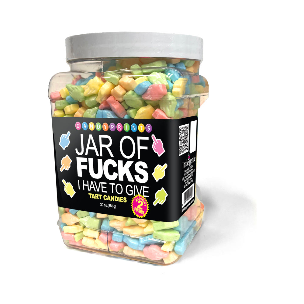 Jar of Fucks I Have To Give 2 lbs. Clear 2 lb Jar of Fucks filled with colorful finger candies