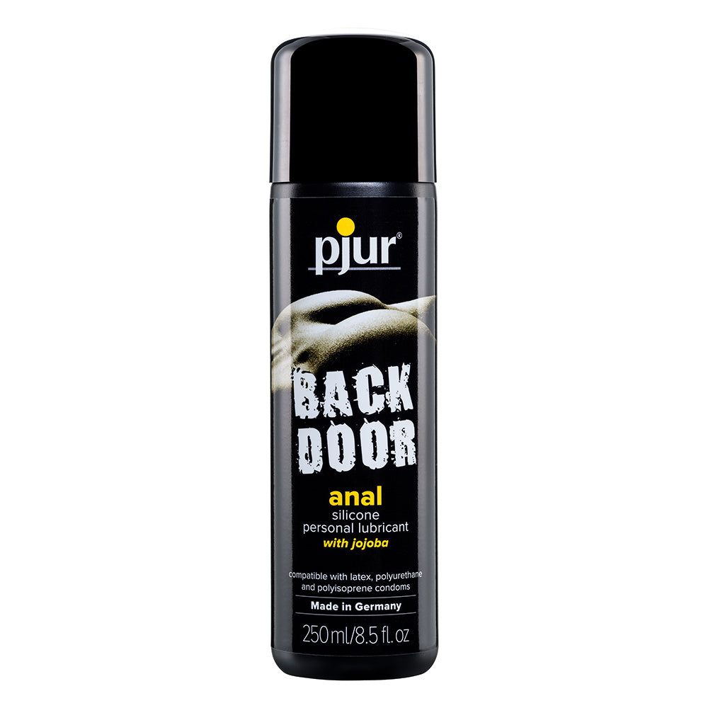 pjur Back Door 8.5 oz black rectangular lubricant bottle front