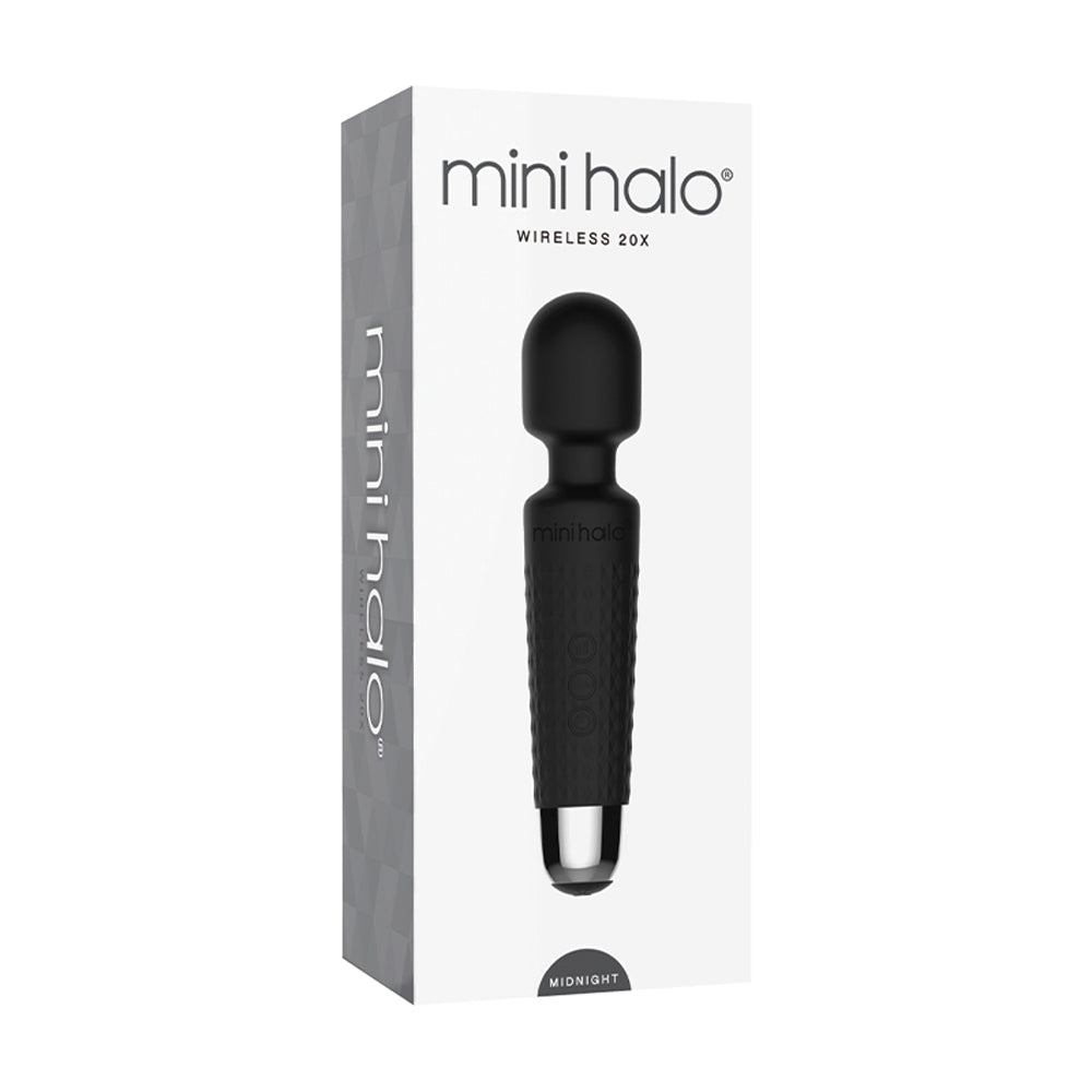 Mini Halo Wireless Wand 20X Silicone Midnight Midnight Shibari Mini Halo 20X wireless wand in retail box