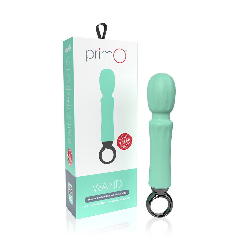 Screaming O Primo Wand Kiwi kiwi-green Screaming O Primo Wand with black ring grip and box