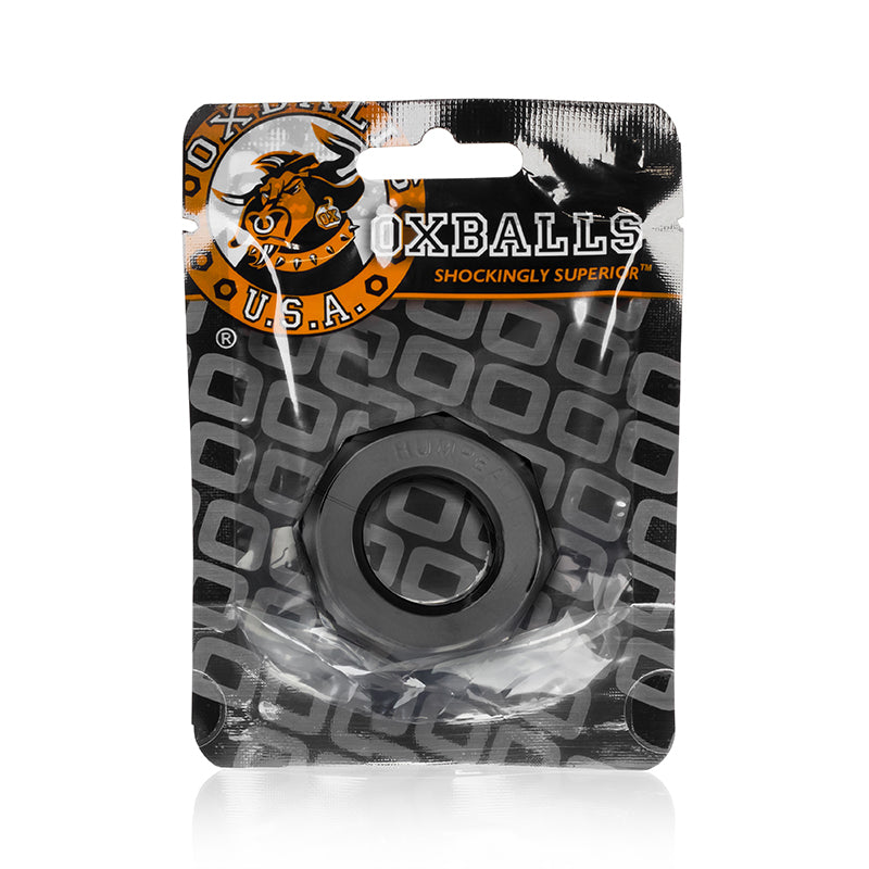 OxBalls Humpballs, Cockring, Black OxBalls Humpballs Black Faceted Ring in hanging package