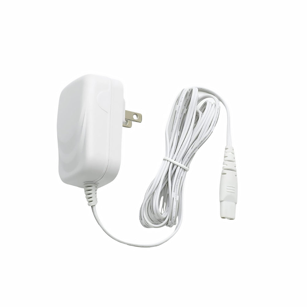 Magic Wand Mini Power Adapter white Magic Wand Mini wall power adapter with coiled barrel-connector cord
