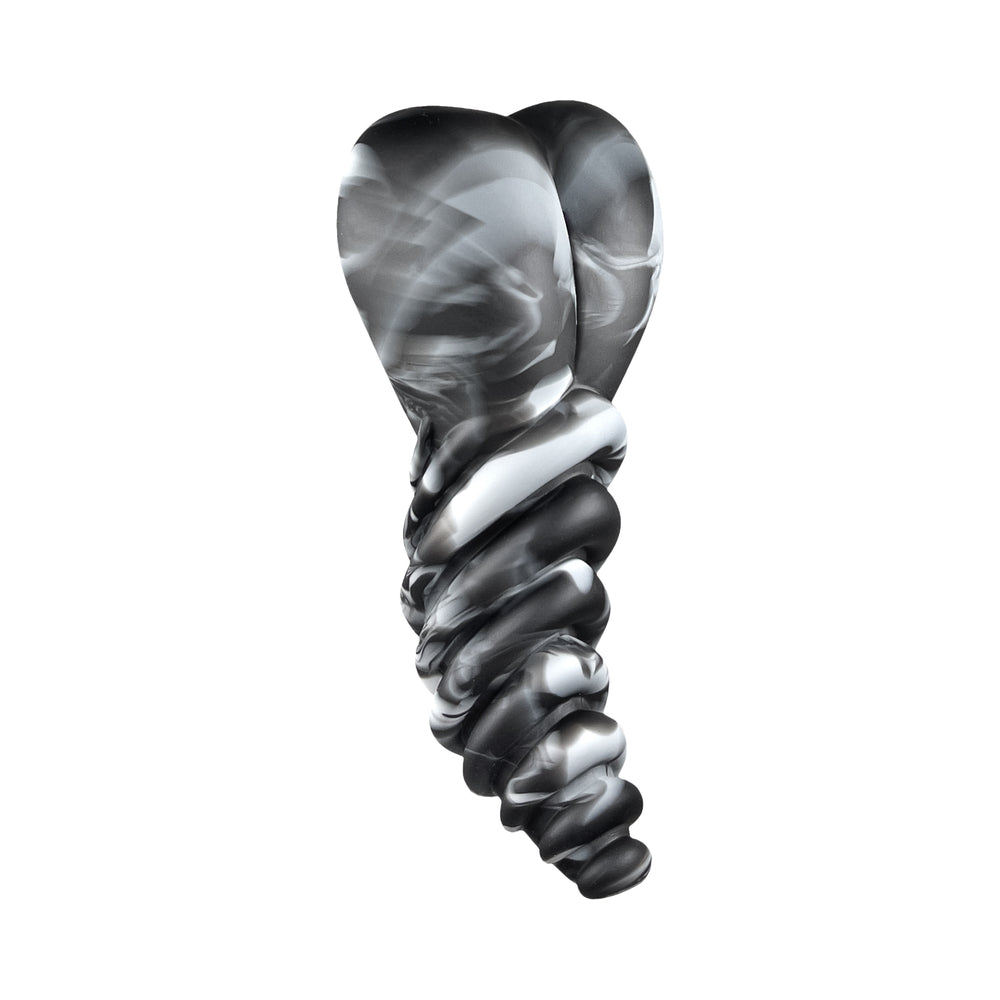 Banana Pants Luvgrind Black Swirl black-and-white swirl Banana Pants Luvgrind cushion with ribbed tapered extension