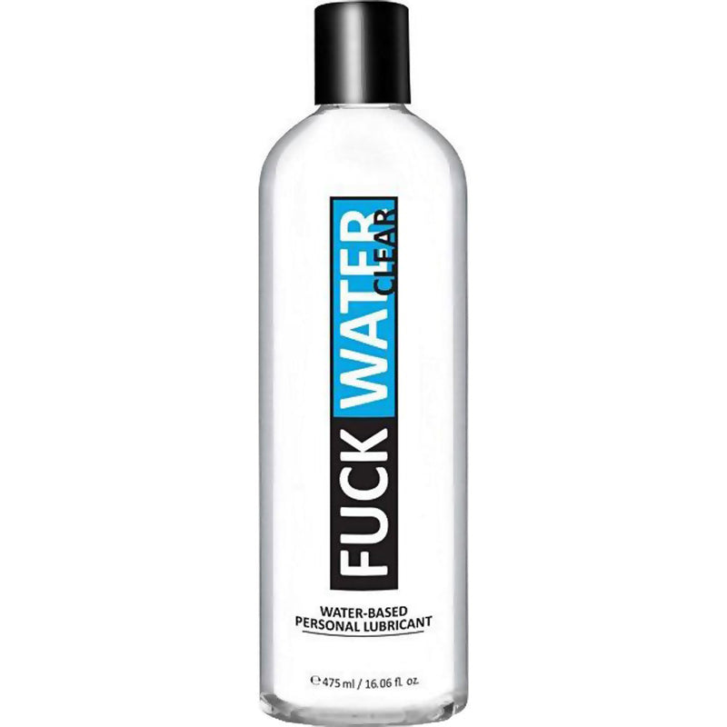 Fuck Water Clear H2O 16oz Clear 16 oz Fuck Water H2O lubricant bottle with black cap