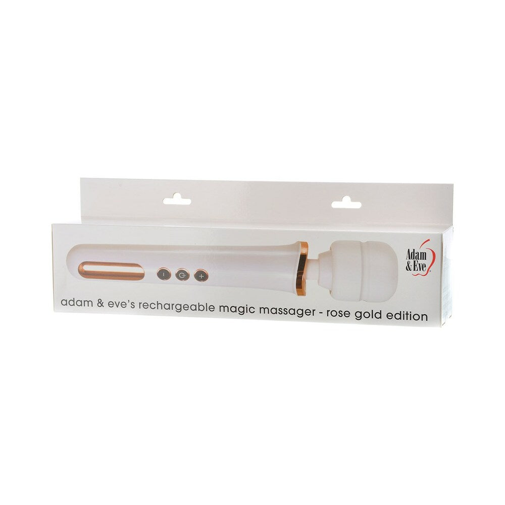 Adam & Eve Magic Massager Rechargeable Adam & Eve Magic Massager white wand inside long white retail box