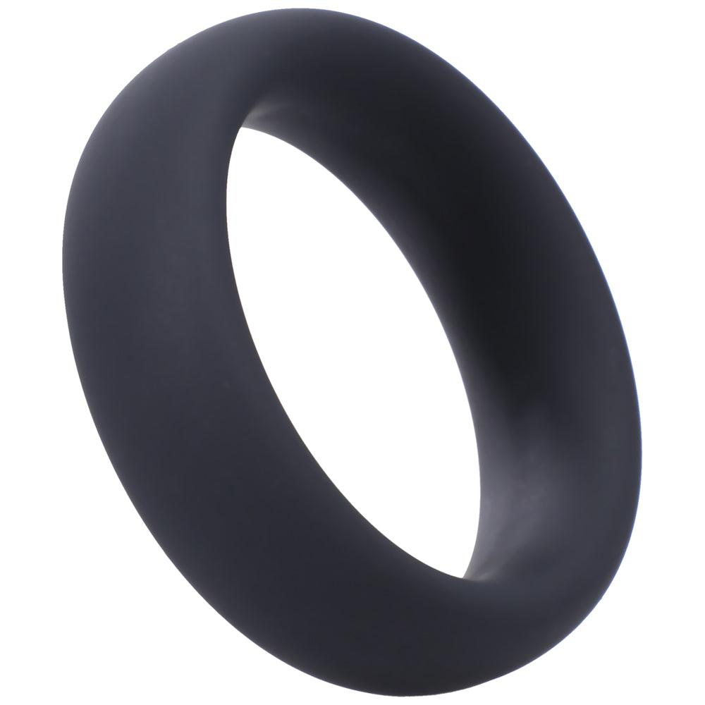 Tantus Intermediate C-Ring 1.875 in. Onyx Black Tantus Intermediate C-Ring with thick rounded oval profile