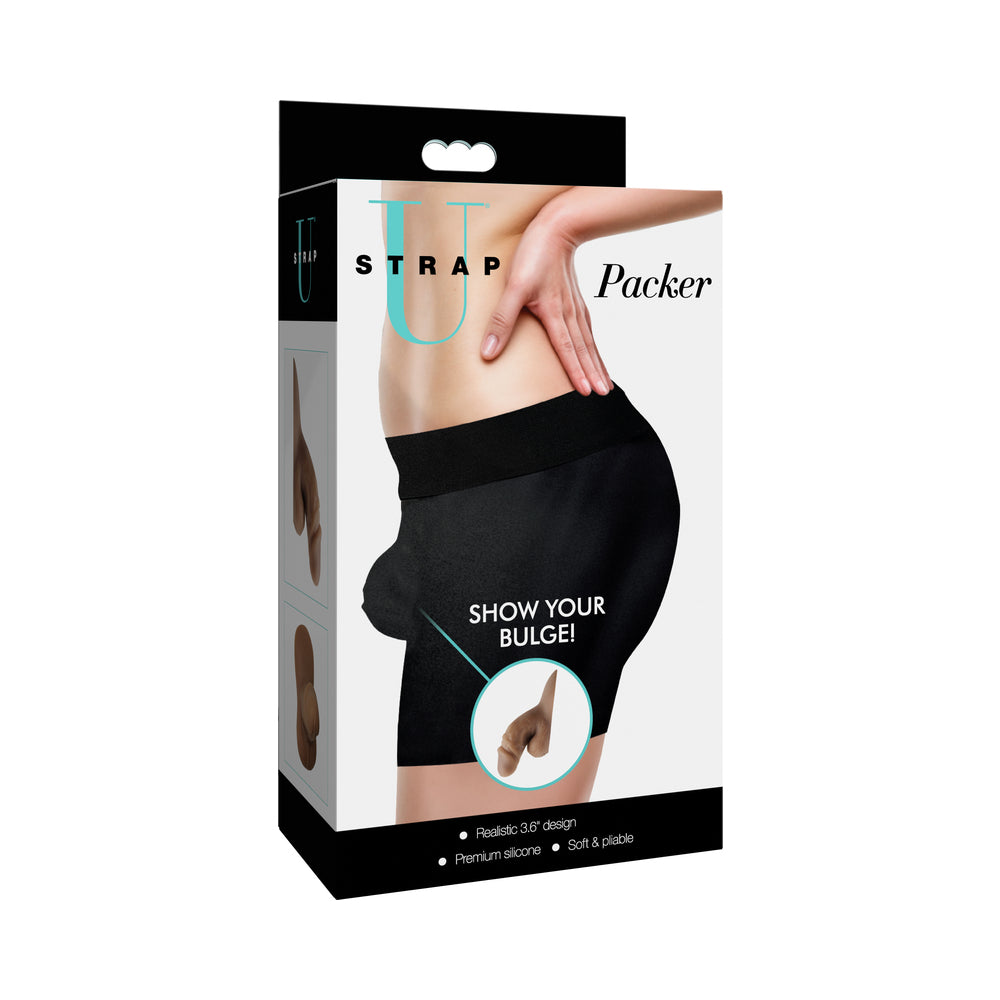 Strap U 3.6 in. Silicone Packer Dildo Medium Strap U 3.6-inch medium-tone packer retail box