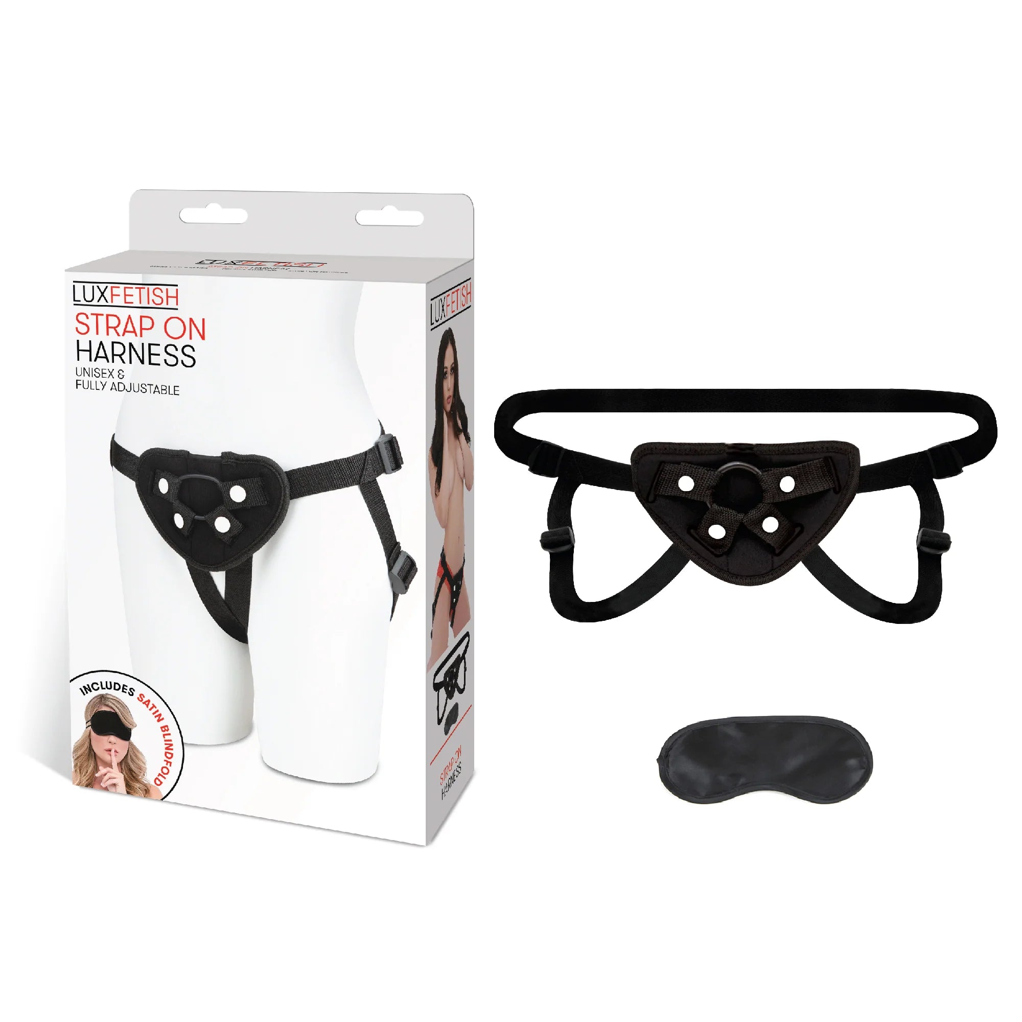 Lux Fetish Neoprene Strap-On Harness Black Lux Fetish Neoprene Strap-On Harness Black