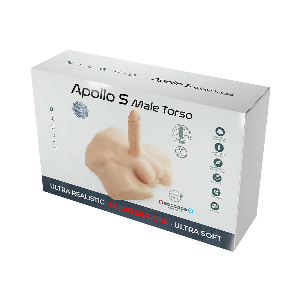 SILEX-D Apollo S Torso with 7 in. Liquid Silicone Model 2 Dildo Vanilla SILEX-D Apollo S Torso with 7 in. Liquid Silicone Model 2 Dildo Vanilla