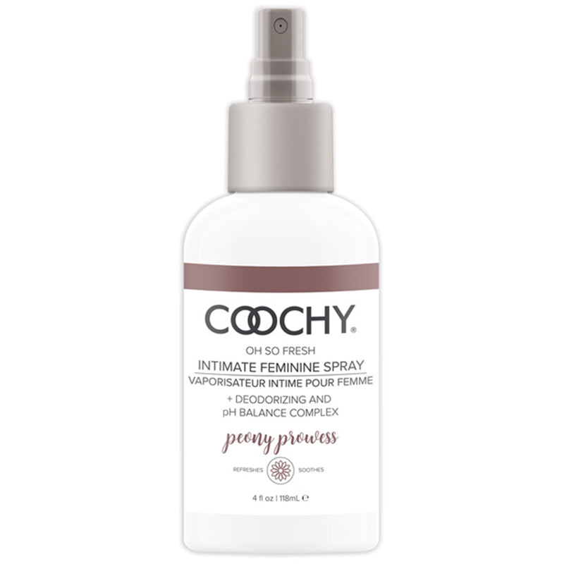 Coochy Intimate Feminine Spray Peony Prowess 4 fl.oz Coochy Peony Prowess 4 oz White Pump Bottle