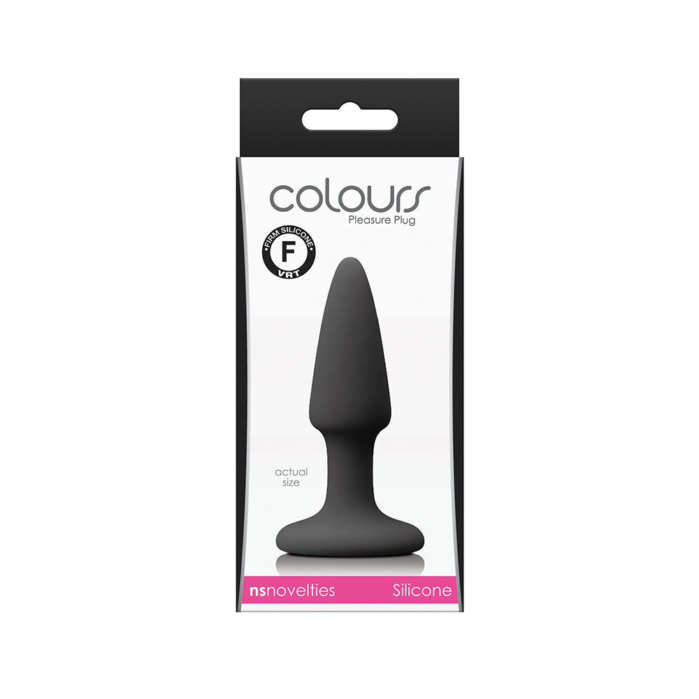 Colours Pleasure Plug Mini Black Colours mini black silicone plug in white retail box