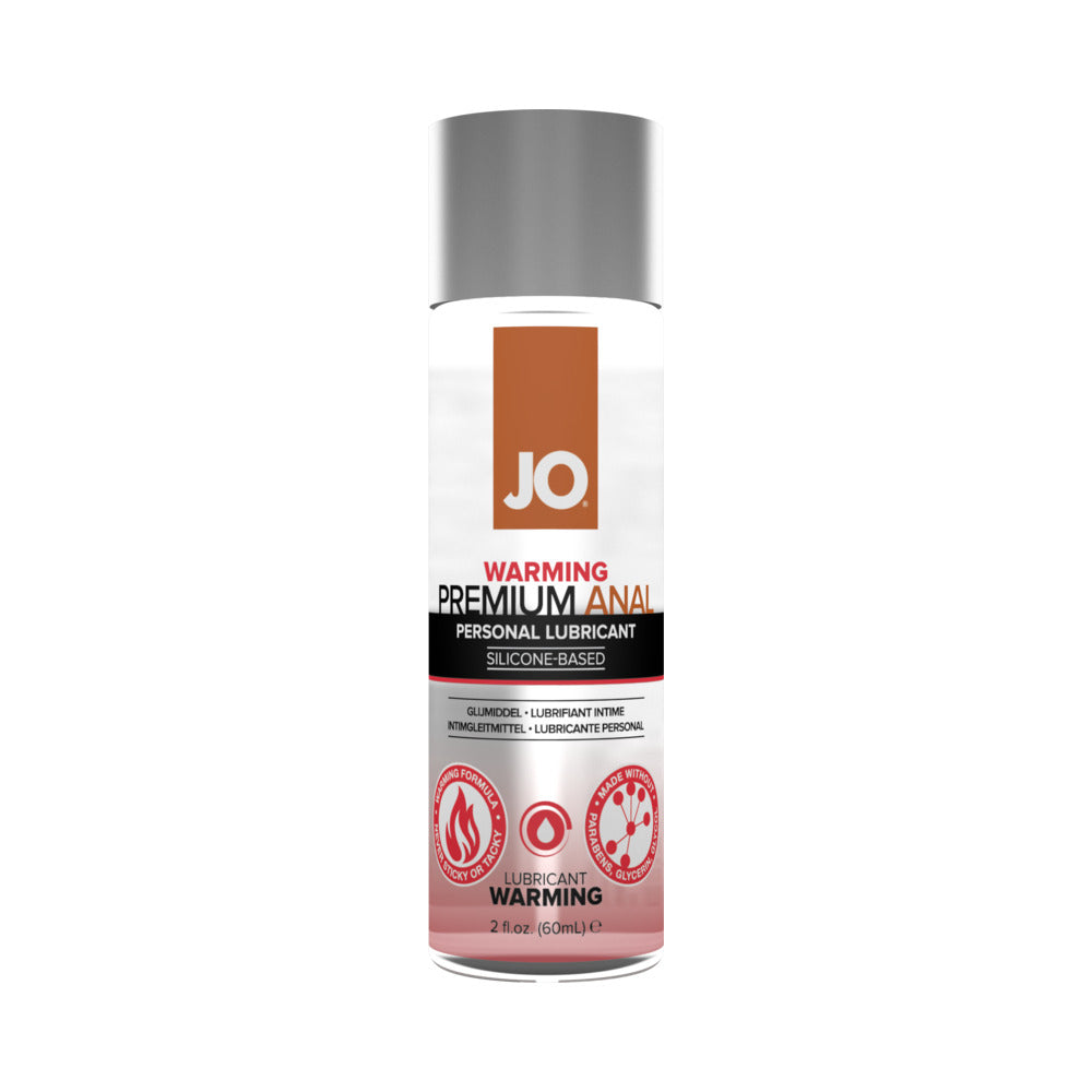JO Premium Anal Warming Silicone-Based Lubricant 2 oz. System JO Premium Anal Warming two-ounce bottle with orange label