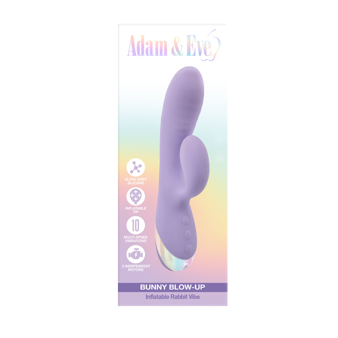 Adam & Eve Bunny Blow Up Adam and Eve Bunny Blow Up lilac vibrator in retail card