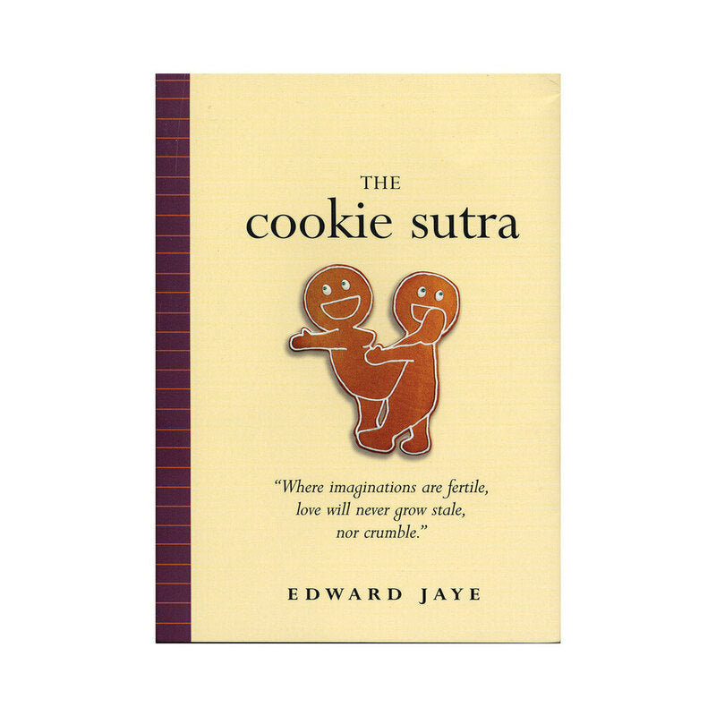 The Cookie Sutra cream Cookie Sutra book cover with two illustrated gingerbread characters