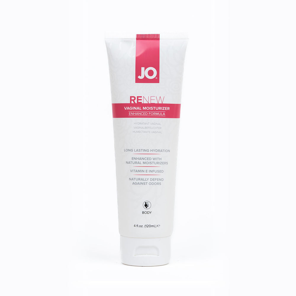 JO Renew Vaginal Moisturizer 4 oz. System JO Renew 4 oz moisturizer in white squeeze tube with red front label