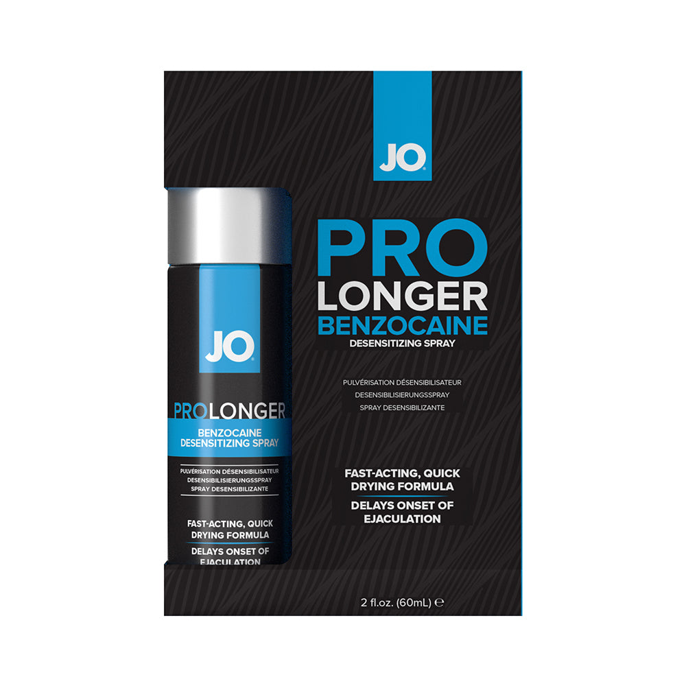 JO Prolonger Benzocaine Desensitizing Spray 2 oz. System JO Prolonger 2 oz spray bottle in blue-and-black retail carton
