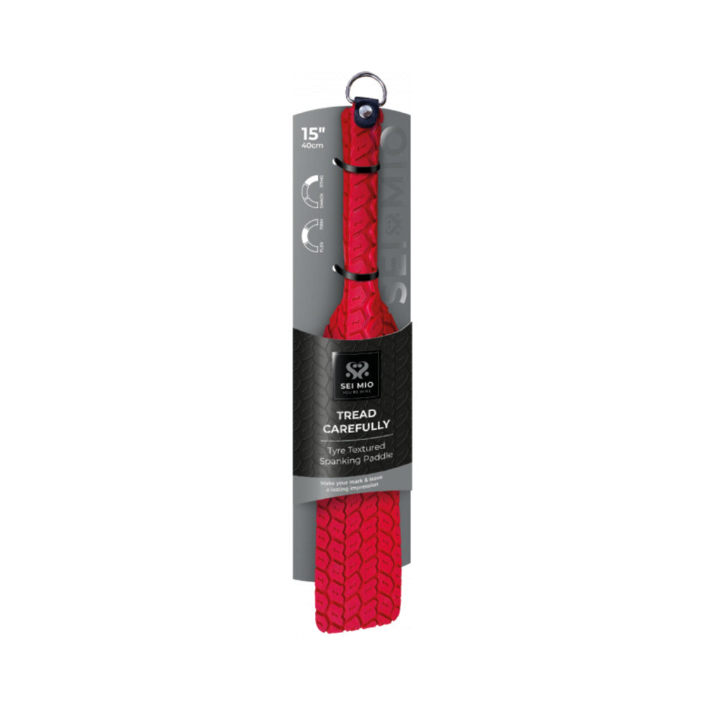 SEI MIO Tyre 15 in. Paddle Red SEI MIO red tyre-texture paddle with packaging