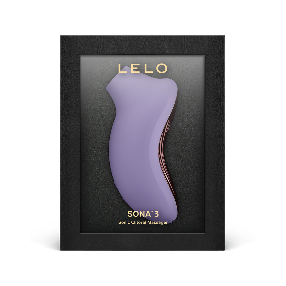 LELO SONA 3 Clitoral Stimulator Violet LELO SONA 3 violet stimulator in black display box