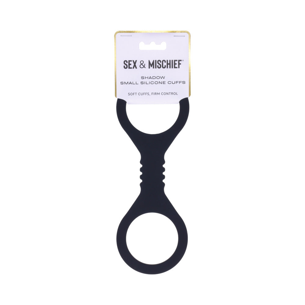 Sportsheets Sex & Mischief Shadow Small Silicone Cuffs Small black Sportsheets Shadow silicone figure-8 cuffs
