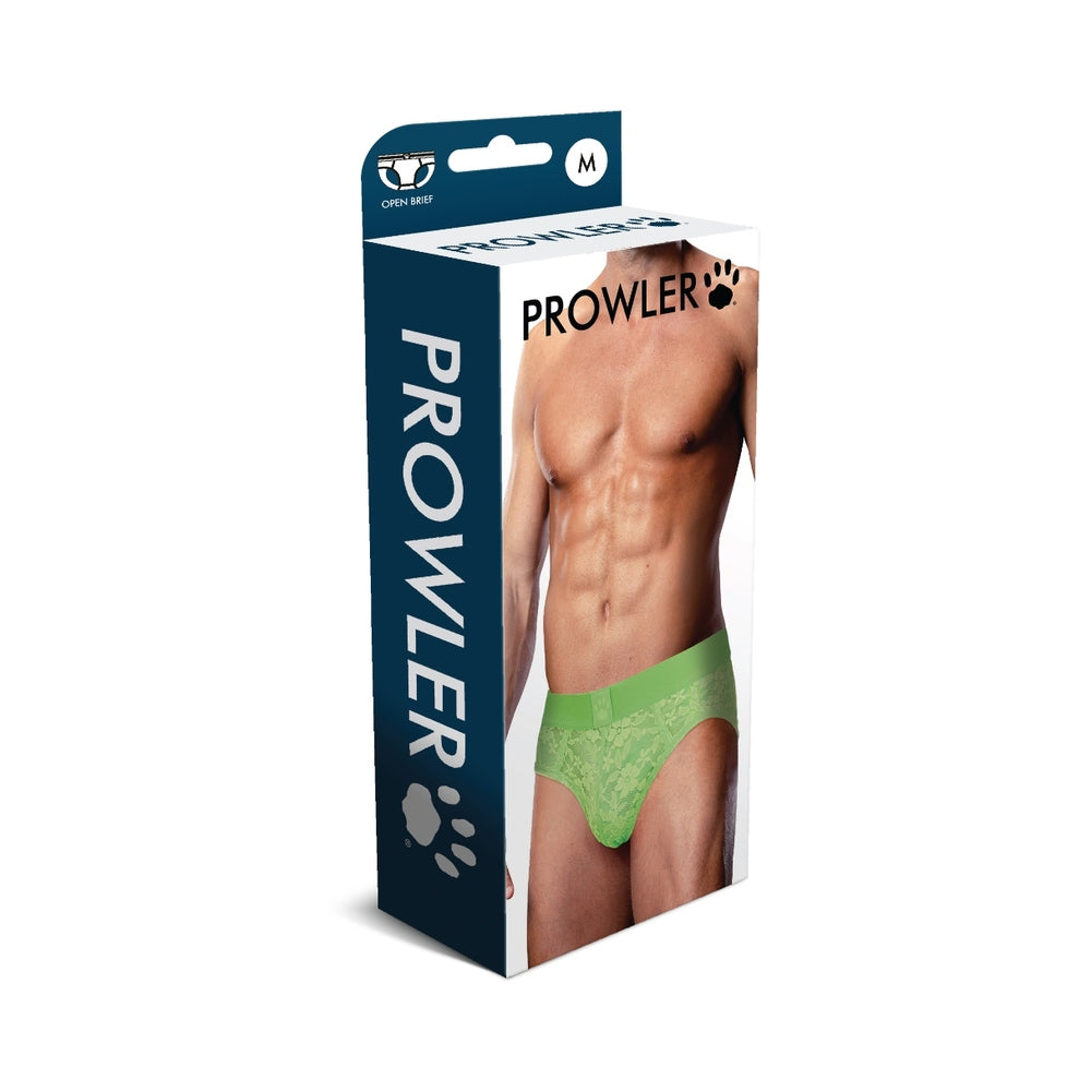 Prowler Lace Open Back Brief Neon Green M Prowler neon-green open-back brief size M retail box