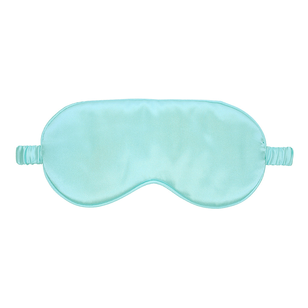 Ouch! Satin Mask Powder Blue Front view of powder-blue Ouch satin blindfold