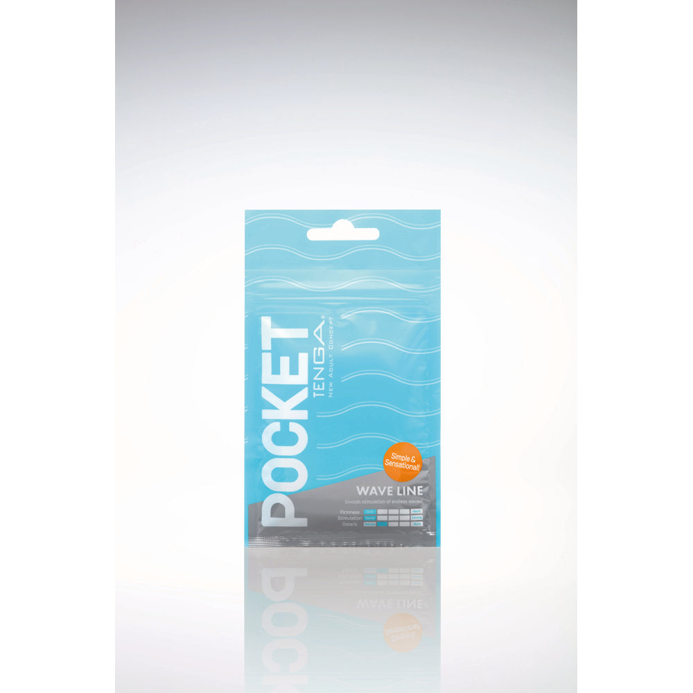 Tenga Pocket Wavy Line flat pouch product view