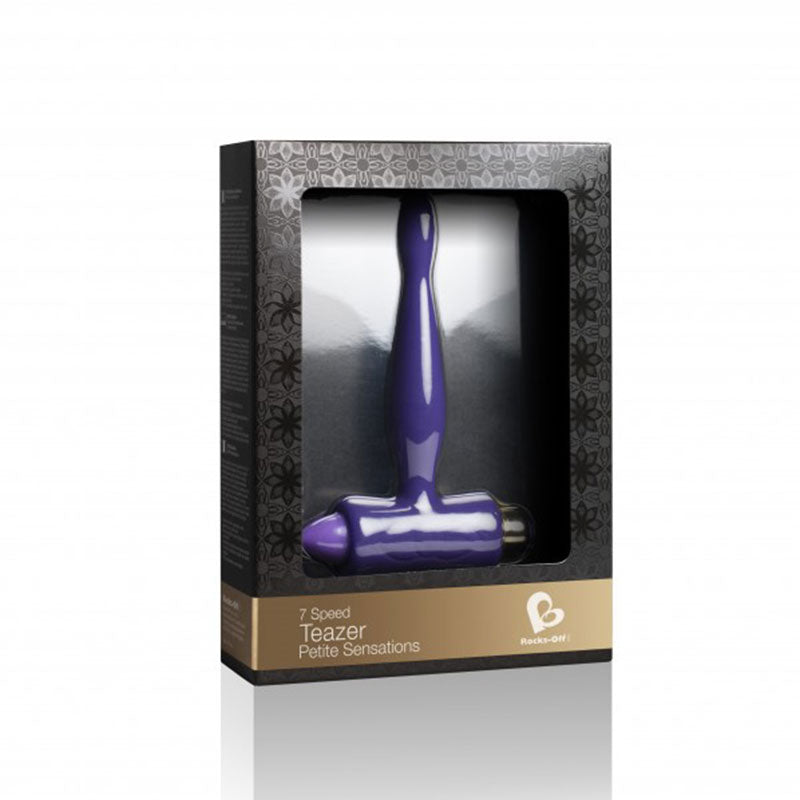 Petite Sensations Teazer Purple Rocks-Off Petite Sensations purple Teazer in window retail box