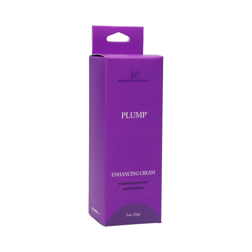 Plump Enhancement Cream For Men 2 oz Doc Johnson Plump Boxed Cream angled purple retail box