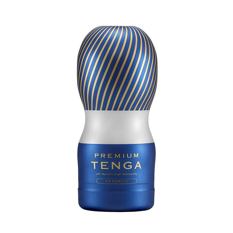 Tenga Premium Air Flow Cup Tenga Premium Air Flow Cup with diagonal gold pinstripes