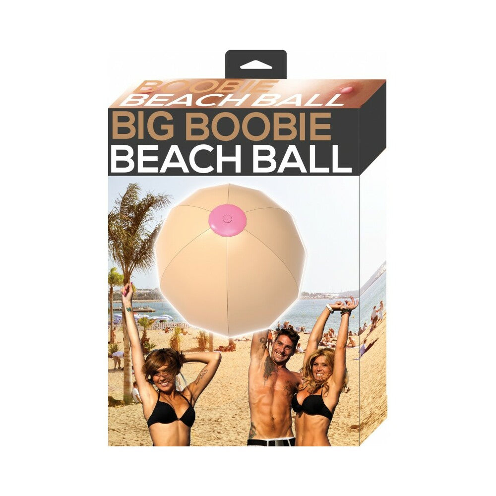 Big Boobie Beach Ball Hott Products Big Boobie Beach Ball black white retail carton with beach scene