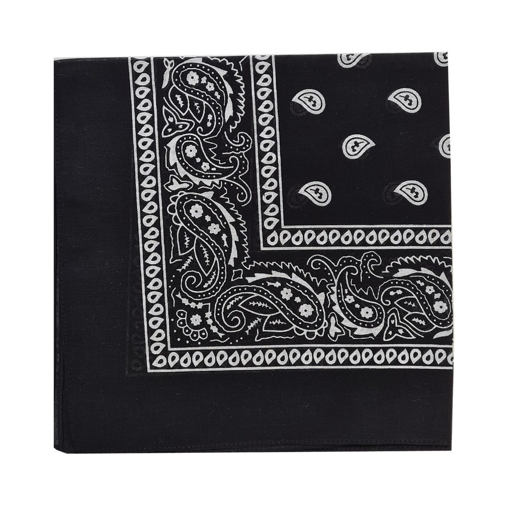 Prowler RED Black Hanky Folded black Prowler RED hanky with white paisley border