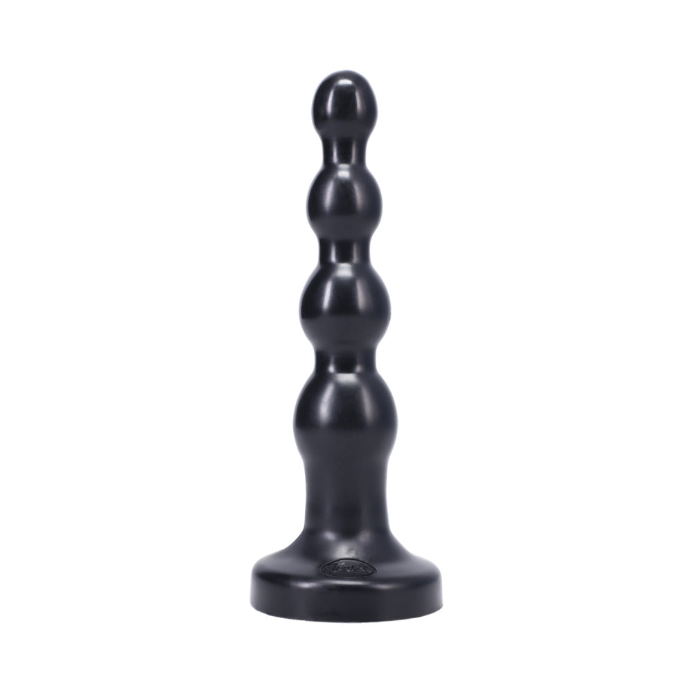 Tantus Ripple Large Dildo Onyx (Bag) Tantus Ripple Large onyx black beaded dildo on flared base