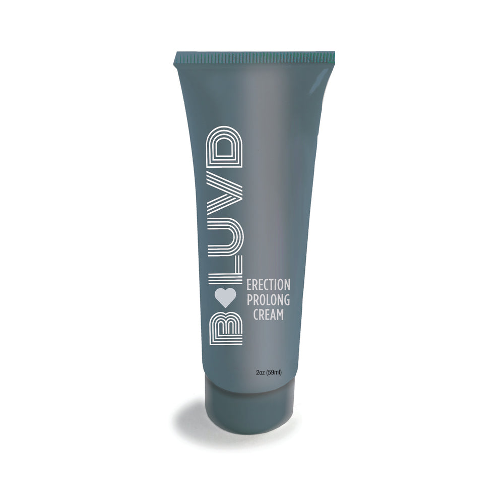 B-Luvd Erection Prolong Cream 2 oz. Gray 2 oz B-Luvd Erection Prolong Cream squeeze tube