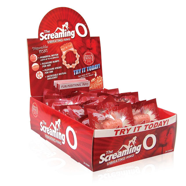 The Screaming O Counter Display (24) Screaming O red countertop display with 24 wrapped vibrating rings