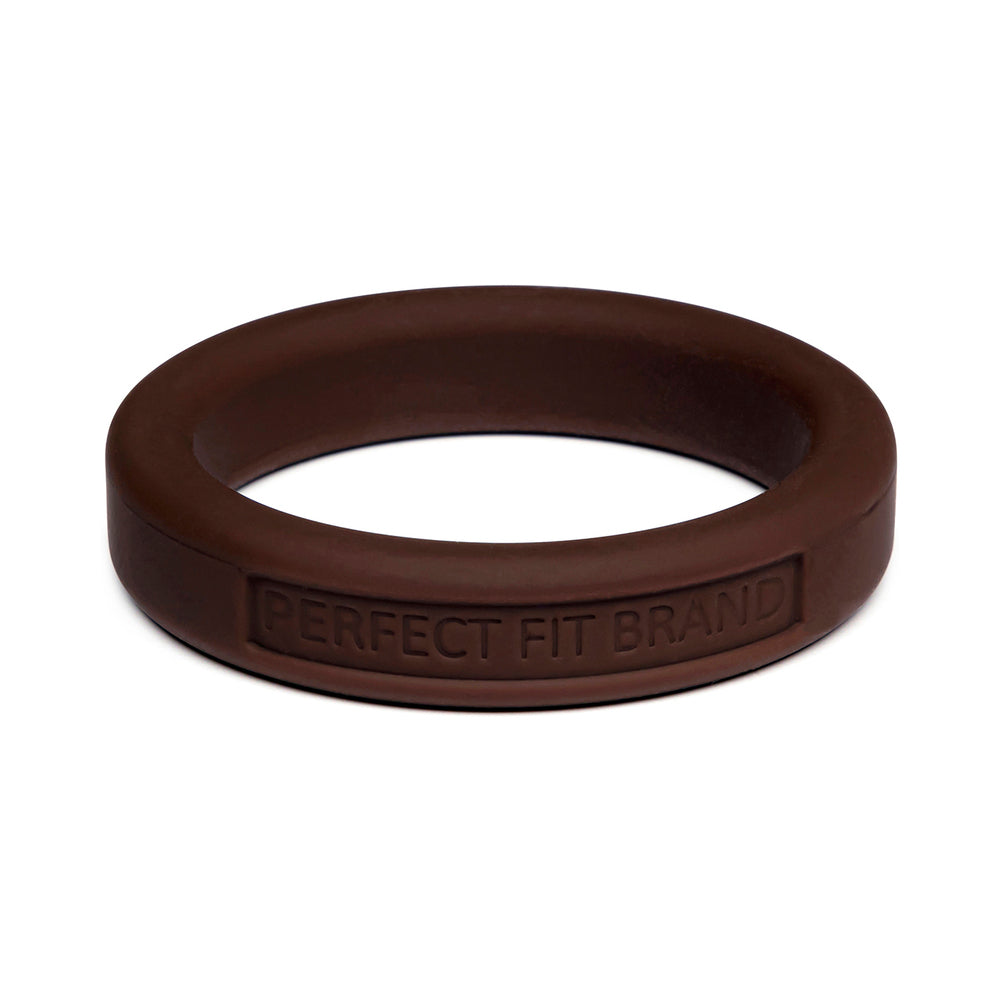 Perfect Fit Hefty Ring 1.4 in. (36mm) Silicone Skintone 1 Perfect Fit Hefty Ring 36mm Skin Tone 1 deep brown horizontal front angle