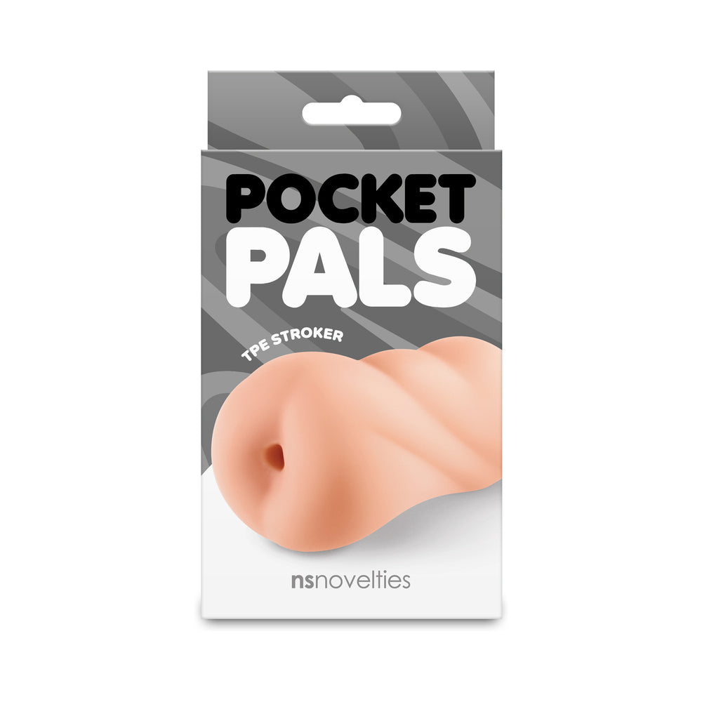 Pocket Pals Anal Stroker Tan Tan Pocket Pals anal stroker in gray retail packaging