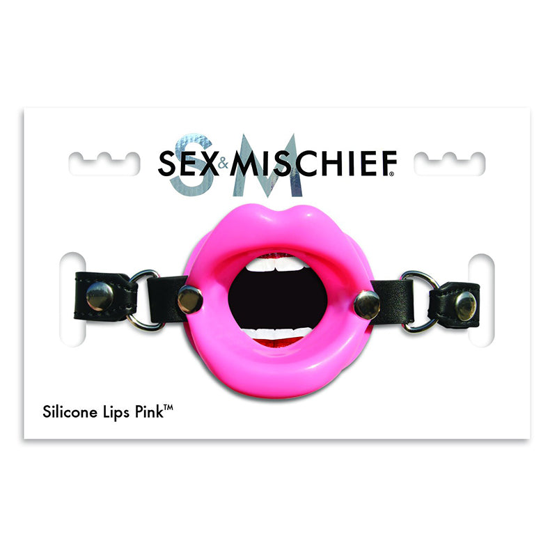 Sportsheets Sex & Mischief Silicone Lips Adjustable Open-Mouth Gag Pink Sportsheets Sex & Mischief Silicone Lips Adjustable Open-Mouth Gag Pink