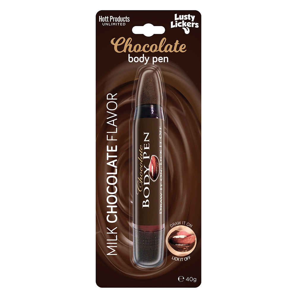 Milk Chocolate Body Pen Milk Chocolate Body Pen in dark brown hanging package