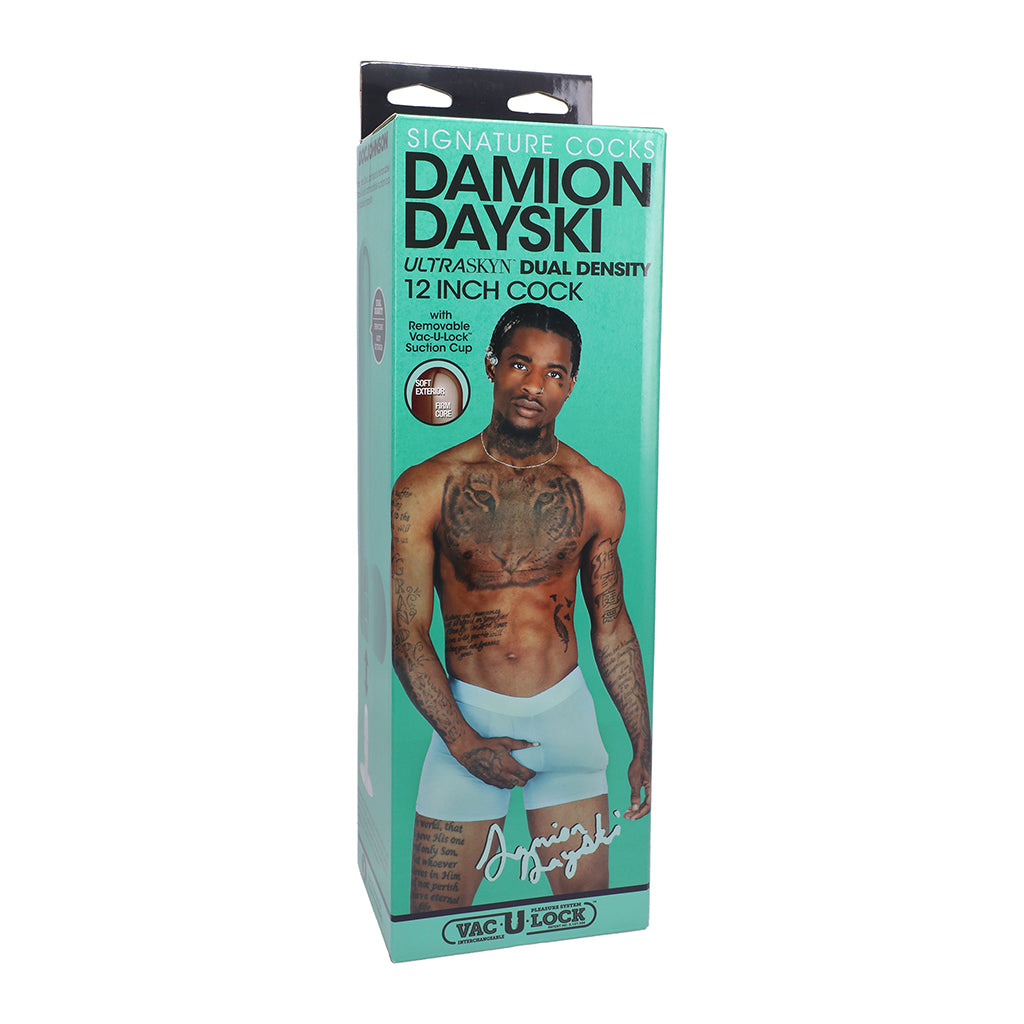 Signature Cocks Damion Dayski ULTRASKYN Cock with Removable Vac-U-Lock Suction Cup 12in Chocolate Signature Cocks Damion Dayski ULTRASKYN Cock with Removable Vac-U-Lock Suction Cup 12in Chocolate